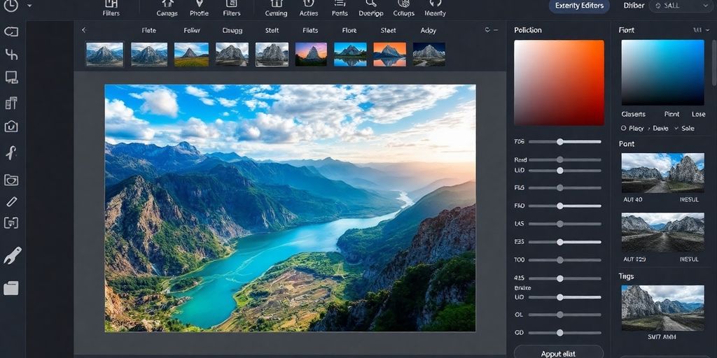 User-friendly online photo editor with vibrant editing tools.